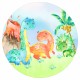 Painel Redondo Dino Baby (Sem Emenda)