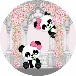 Painel Redondo Panda (Sem Emenda)