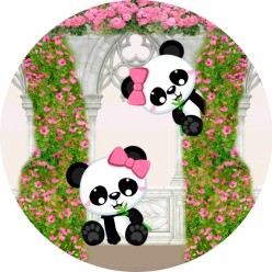 Painel Redondo Panda (Sem Emenda)