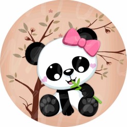 Painel Redondo Panda (Sem Emenda)